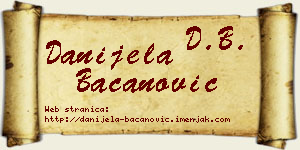 Danijela Bacanović vizit kartica